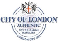 CITY OF LONDON AUTHENTIC CITY OF LONDONDISTILLERY LONDON DRY GIN DOMINE NOS DIRIGE