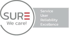 SURE WE CARE! SERVICE USER RELIABILITY EXCELLENCE