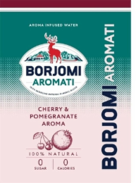 BORJOMI AROMATI AROMA INFUSED WATER WITH GEORGIAN NATURAL MINERAL WATER CHERRY & POMEGRANATE AROMA 100% NATURAL 0 SUGAR 0 CALORIES