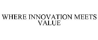 WHERE INNOVATION MEETS VALUE