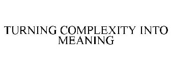 TURNING COMPLEXITY INTO MEANING
