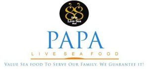 88 PAPA LIVE SEA FOOD PAPA LIVE SEA FOOD VALUE SEA FOOD TO SERVE OUR FAMILY. WE GUARANTEE IT!