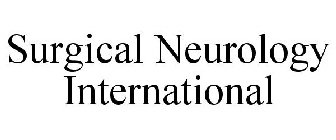 SURGICAL NEUROLOGY INTERNATIONAL