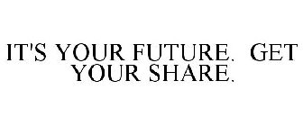 IT'S YOUR FUTURE. GET YOUR SHARE.