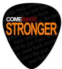 COME BACK STRONGER; THINGS WILL BE JUST FINE; WHEN YOU COME BACK STRONGER; LEAVE THE PAST BEHIND