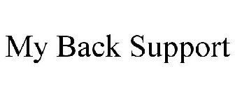 MY BACK SUPPORT
