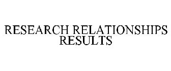 RESEARCH RELATIONSHIPS RESULTS