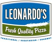 LEONARDO'S FRESH QUALITY PIZZA TRADITIONAL VEGETARIAN GOURMET