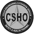 TEXAS ENGINEERING EXTENSION SERVICE CSHO SAFETY & HEALTH TRAINING