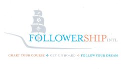 FOLLOWERSHIP INTL.CHART YOUR COURSE GET ON BOARD FOLLOW YOUR DREAM