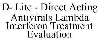D- LITE - DIRECT ACTING ANTIVIRALS LAMBDA INTERFERON TREATMENT EVALUATION