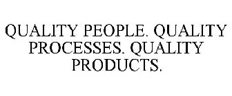 QUALITY PEOPLE. QUALITY PROCESSES. QUALITY PRODUCTS.