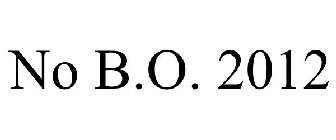 NO B.O. 2012