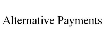 ALTERNATIVE PAYMENTS