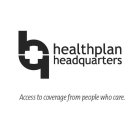 HEALTHPLAN HEADQUARTERS ACCESS TO COVERA