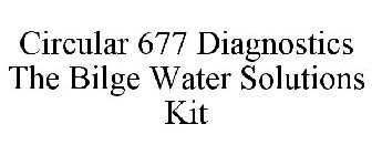 CIRCULAR 677 DIAGNOSTICS THE BILGE WATER SOLUTIONS KIT