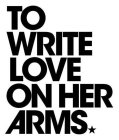 TO WRITE LOVE ON HER ARMS