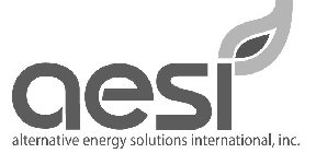 AESI ALTERNATIVE ENERGY SOLUTIONS INTERNATIONAL, INC.