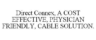DIRECT CONNEX, A COST EFFECTIVE, PHYSICIAN FRIENDLY, CABLE SOLUTION.