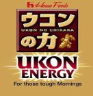 H HOUSE FOODS UKON NO CHIKARA UKON ENERGY FOR THOSE TOUGH MORNINGS