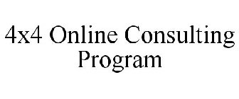 4X4 ONLINE CONSULTING PROGRAM