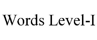WORDS LEVEL-I