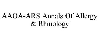 AAOA-ARS ANNALS OF ALLERGY & RHINOLOGY