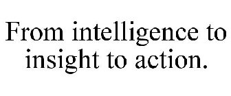 FROM INTELLIGENCE TO INSIGHT TO ACTION.