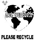 LOVE YOUR EARTH PLEASE RECYCLE LOVE WAVE INC.