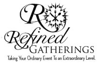 R REFINED GATHERINGS TAKING YOUR ORDINARY EVENT TO AN EXTRAORDINARY LEVEL.