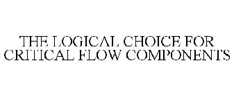 THE LOGICAL CHOICE FOR CRITICAL FLOW COMPONENTS
