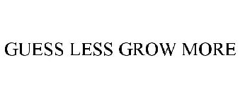 GUESS LESS GROW MORE