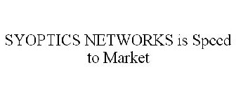SYOPTICS NETWORKS IS SPEED TO MARKET