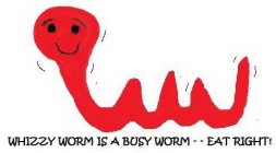 WHIZZY WORM IS A BUSY WORM - - EAT RIGHT!