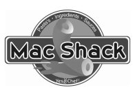 MAC SHACK PASTA'S · INGREDIENTS · SAUCES YES CHEF!