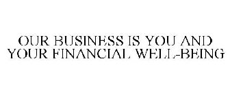 OUR BUSINESS IS YOU AND YOUR FINANCIAL WELL-BEING