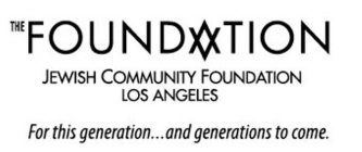 THE FOUNDATION JEWISH COMMUNITY FOUNDATION LOS ANGELES FOR THIS GENERATION...AND GENERATIONS TO COME.