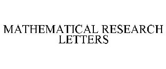 MATHEMATICAL RESEARCH LETTERS