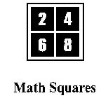 MATH SQUARES 2 4 6 8