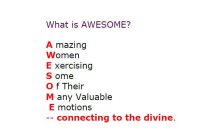 WHAT IS AWESOME AMAZING WOMEN EXERCISING SOME OF THEIR MANY VALUABLE EMOTIONS CONNECTING TO THE DIVINE