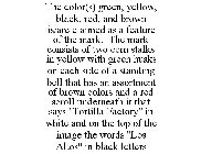 THE COLOR(S) GREEN, YELLOW, BLACK, RED, AND BROWN IS/ARE CLAIMED AS A FEATURE OF THE MARK. THE MARK CONSISTS OF TWO CORN STALKS IN YELLOW WITH GREEN HUSKS ON EACH SIDE OF A STANDING BELL THAT HAS AN A