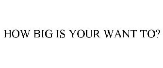 HOW BIG IS YOUR WANT TO?