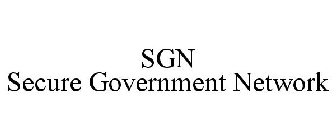 SGN SECURE GOVERNMENT NETWORK