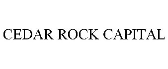 CEDAR ROCK CAPITAL