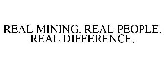 REAL MINING. REAL PEOPLE. REAL DIFFERENCE.