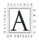 NATIONAL ALLIANCE OF PRIVATE CLUBS