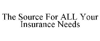 THE SOURCE FOR ALL YOUR INSURANCE NEEDS