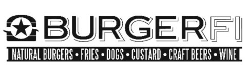 BURGERFI NATURAL BURGERS · FRIES · DOGS · CUSTARD · CRAFT BEERS · WINE