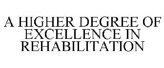 A HIGHER DEGREE OF EXCELLENCE IN REHABILITATION