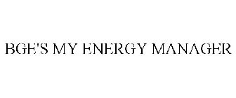 BGE'S MY ENERGY MANAGER